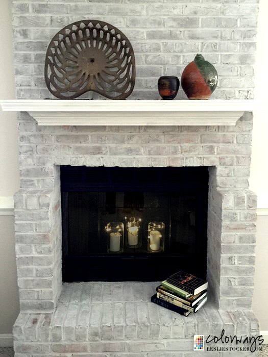 80 s fireplace update by leslie stocker, fireplace makeovers, fireplaces mantels, painting