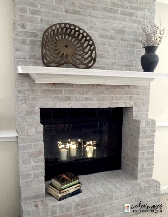 80 s fireplace update by leslie stocker, fireplace makeovers, fireplaces mantels, painting