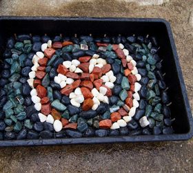 cmo hacer adoquines de mosaico de roca, Coloque la manguera en la parte superior de su dise o