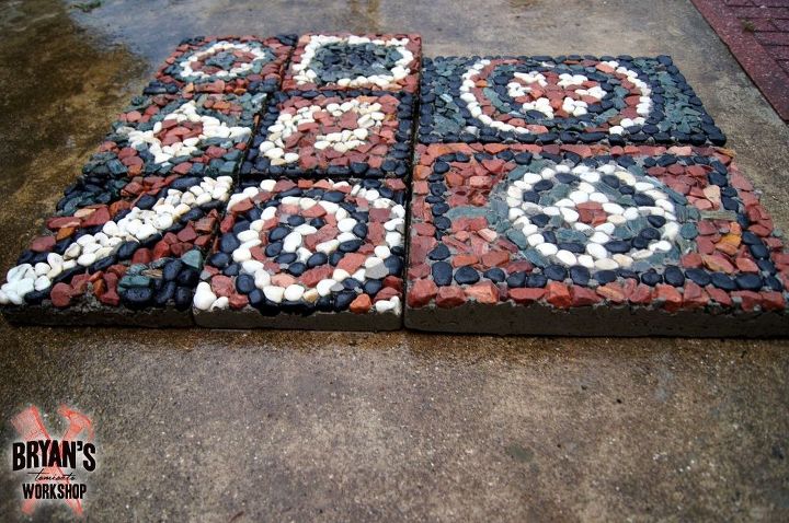 cmo hacer adoquines de mosaico de roca, Producto terminado