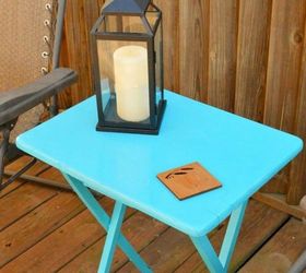 s why old tv trays are the new mason jars 11 reasons , painted furniture finishes, repurposing upcycling, Give it an outdoor makeover