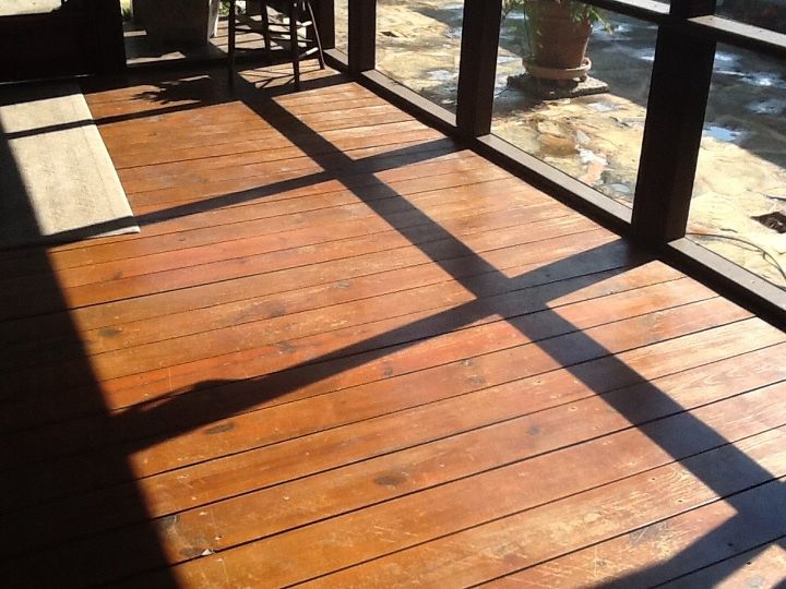 best porch floor protection from rain sun and heavy foot traffic, I don t have a photo of how bad it actually looks Lots of hot west sun and heavy winter rains