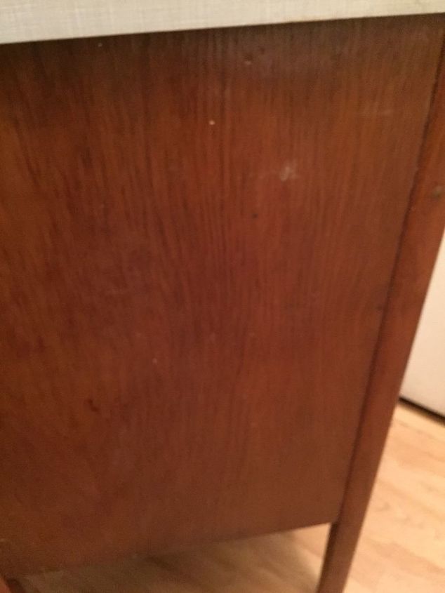 q how do i get this off , painted furniture, painting over finishes, painting wood furniture, Side
