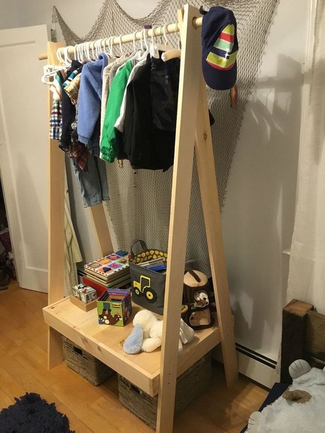 How To Build An Easy Clothing Rack, Homemade Garment Rack
