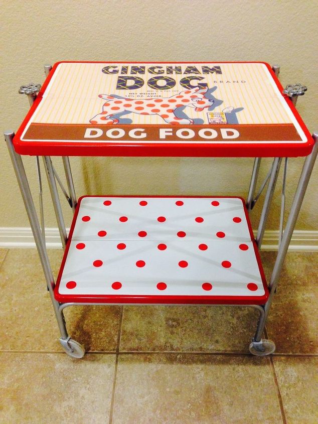new old 1950 s cosco cart, painted furniture, repurposing upcycling