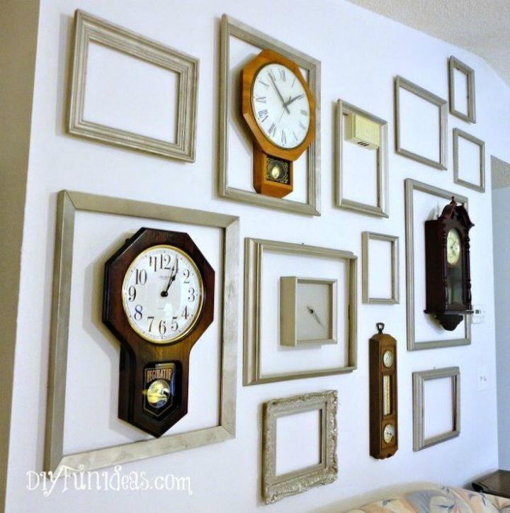 s how 15 creative people fill their empty walls, wall decor, Frame a Clock Gallery