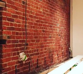 exposing cleaning a 100 year old brick wall, concrete masonry, home decor, how to, wall decor