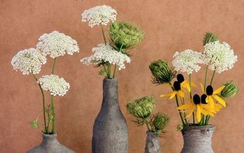 Easy DIY Decor:  Hand-Formed Cement (Over Glass) Vases