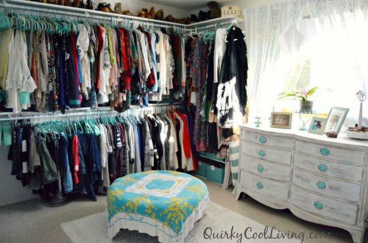 11 coisas que voc poderia fazer com seu quarto vazio, Antes e depois Quarto livre convertido em closet com pouco or amento