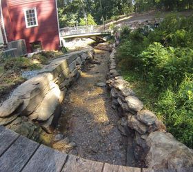 natural stream restoration progress , landscape, outdoor living, ponds water features