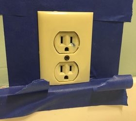 update discolored outlets with spray paint, painting