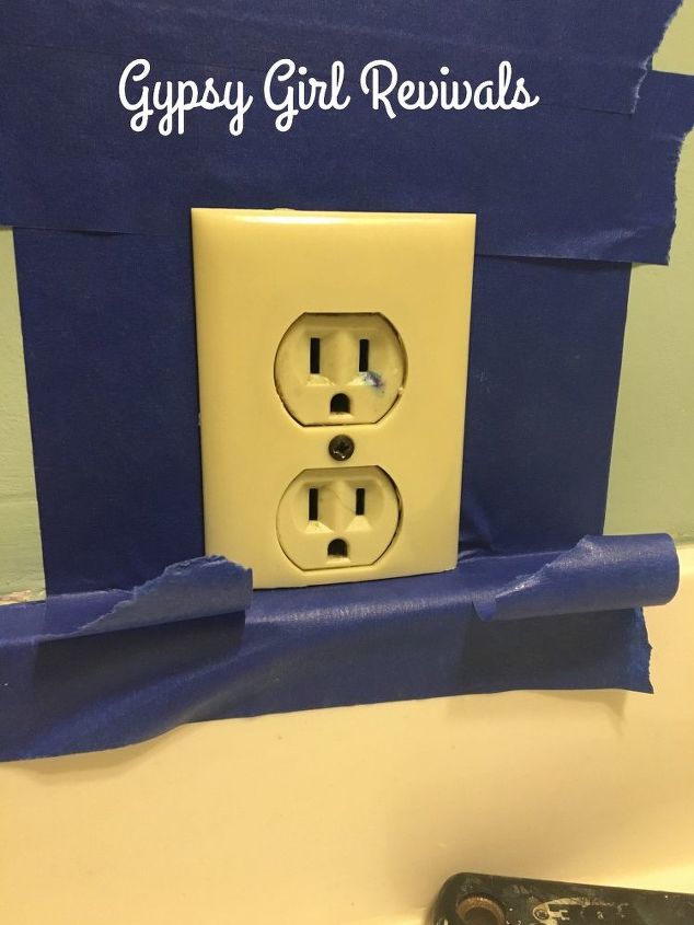 update discolored outlets with spray paint, painting