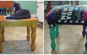  Mesa convertida em banco para gatos MAKEOVER!