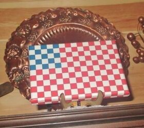 checkered flag, crafts, decoupage, how to, patriotic decor ideas