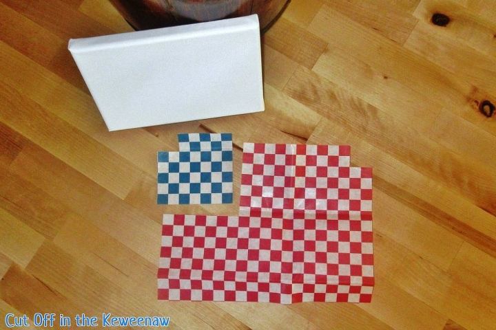 checkered flag, crafts, decoupage, how to, patriotic decor ideas