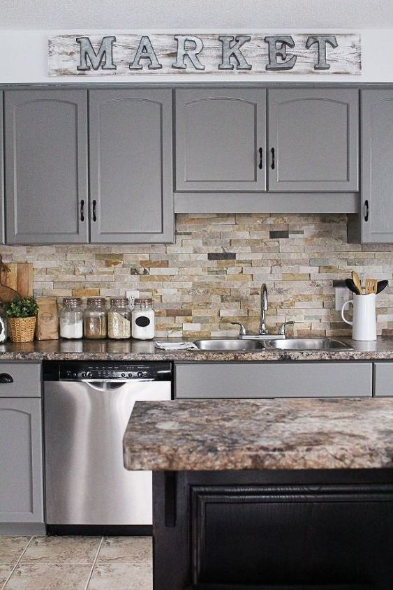 13 kitchen paint colors people are pinning like crazy, Add some grey into your kitchen
