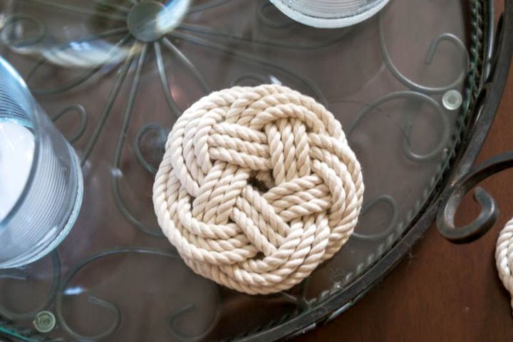 diy coasters trivets using turk s head knot, crafts, how to