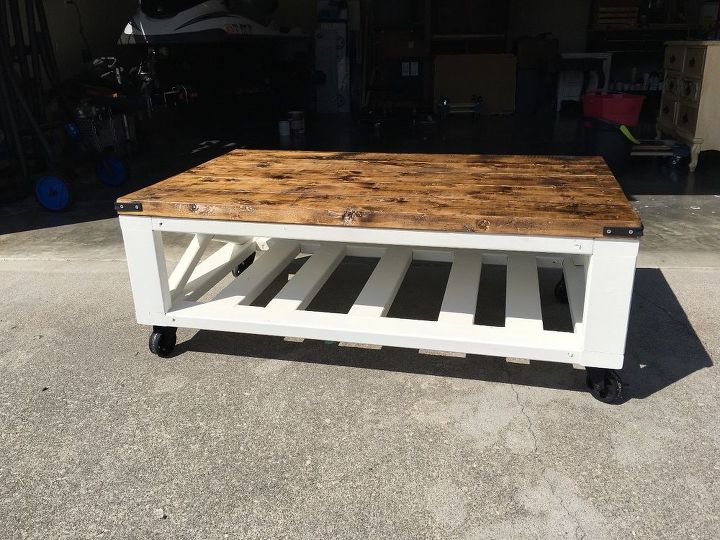 industrial rustic coffee table, painted furniture, woodworking projects