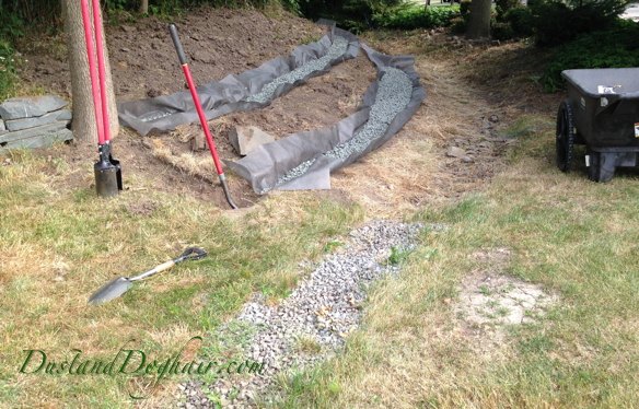 diy stacked stone garden wall, concrete masonry, landscape, outdoor living