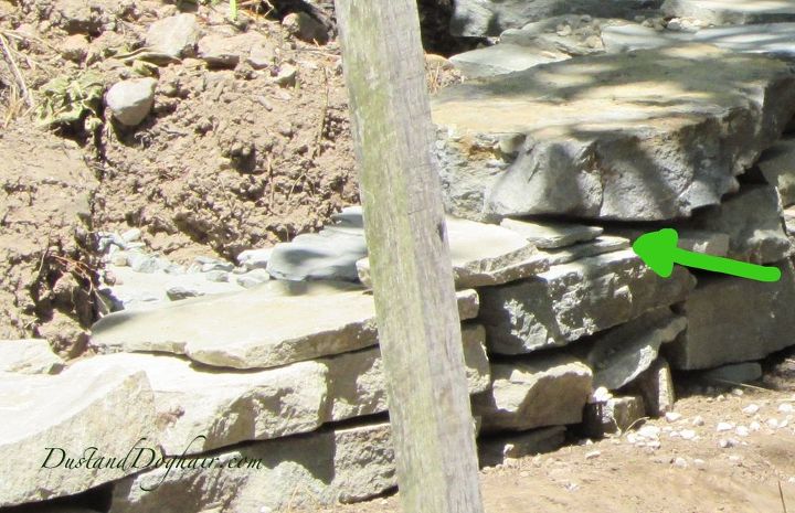 diy stacked stone garden wall, concrete masonry, landscape, outdoor living