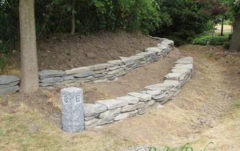 DIY Stacked Stone Garden Wall