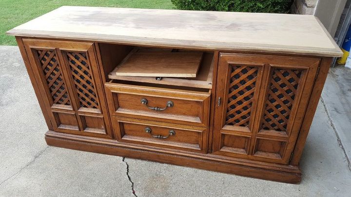 How To Turn A Broken Dresser Into A Stylish Media Cabinet Hometalk