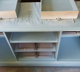 how to make an old dresser into media cabinet or buffet