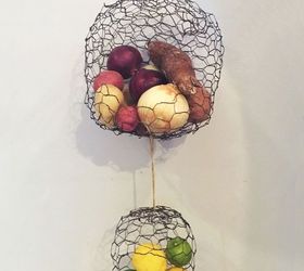 Hanging Chicken Wire Fruit / Produce Baskets
