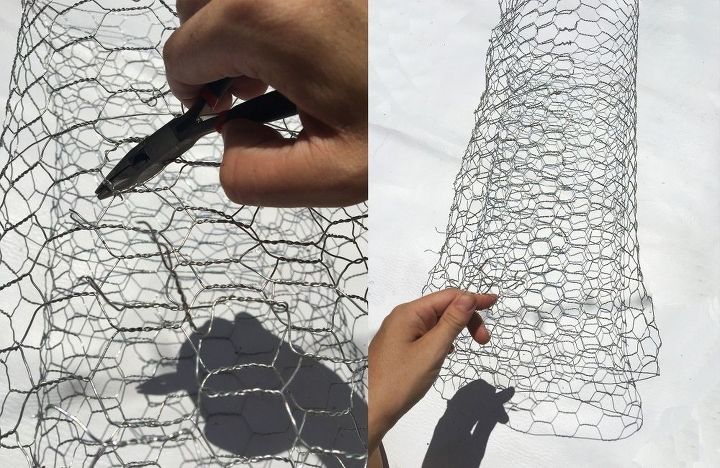 hanging chicken wire fruit produce baskets