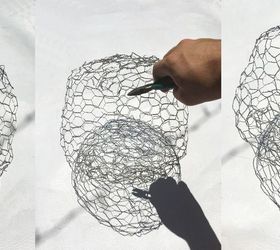 hanging chicken wire fruit produce baskets