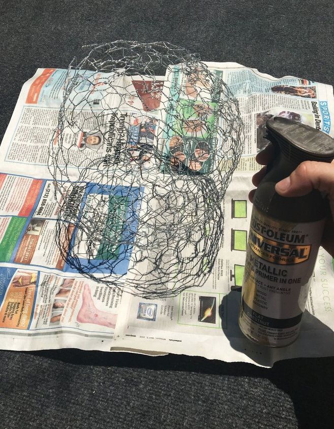 hanging chicken wire fruit produce baskets