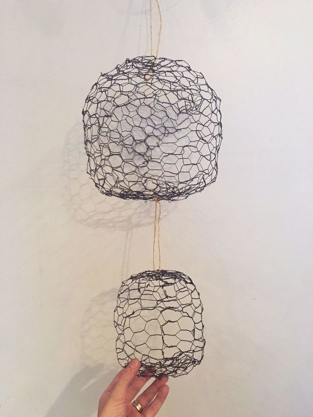 hanging chicken wire fruit produce baskets