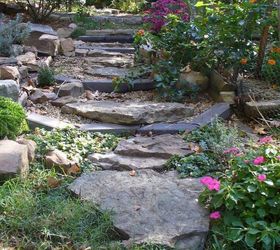 here s what people are doing with their sloped backyards, Create a nature path