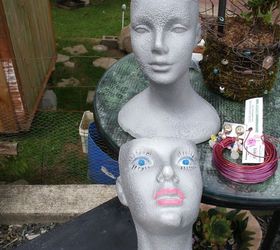 DIY styrofoam mannequin head craft