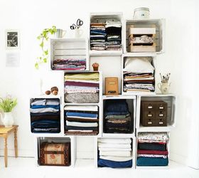 s 17 surprising shelving ideas you would never have thought of, shelving ideas, Stack apple crates together