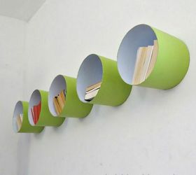 s 17 surprising shelving ideas you would never have thought of, shelving ideas, Turn buckets into circular shelves