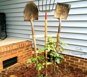 diy trellis using old garden tools, diy, gardening, outdoor living, repurposing upcycling, tools