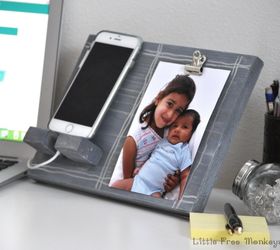 diy phone charger and photo display, crafts, woodworking projects