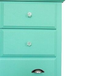 teal dresser, painted furniture