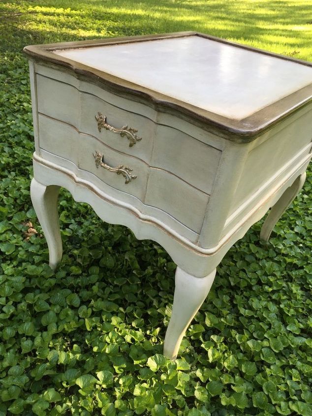 country french side table, painted furniture, Finished table