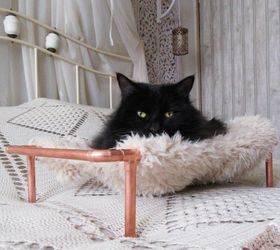 reuse an old sweater to make a copper pipe bed, pets, pets animals, repurposing upcycling