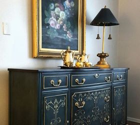 gilded girl, painted furniture