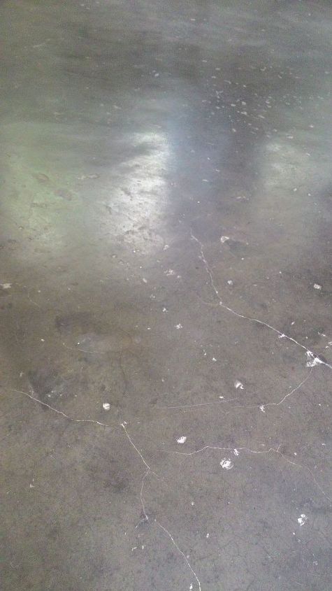 q required concrete floor shine, concrete masonry, flooring, home maintenance repairs, minor home repair, It s cracked holed n dull
