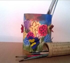 diy how to make a decorated multipurpose table pot from a paper roll, craft rooms, crafts, how to, painting