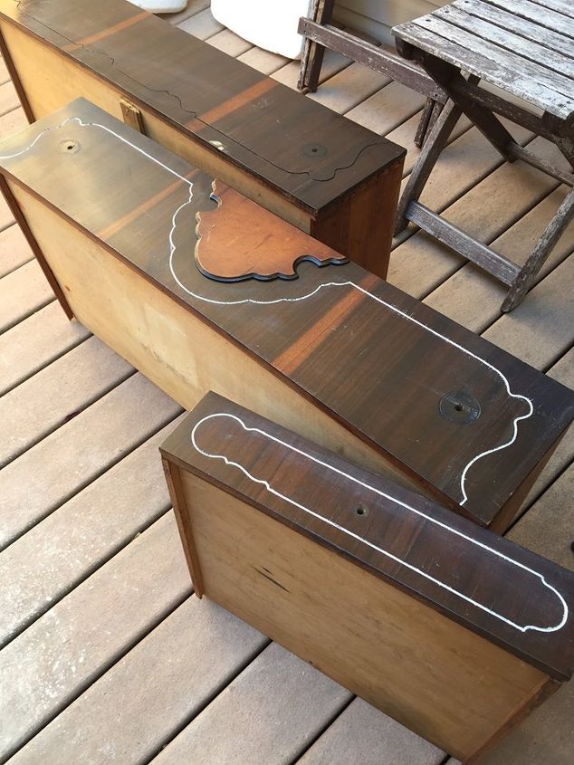 vintage dresser was missing legs, painted furniture