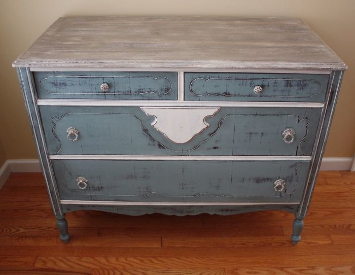vintage dresser was missing legs, painted furniture