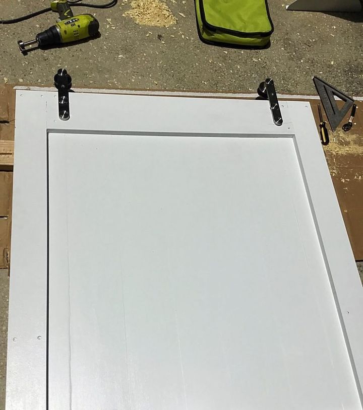 installing a barn door to a laundry room, doors, laundry rooms, woodworking projects