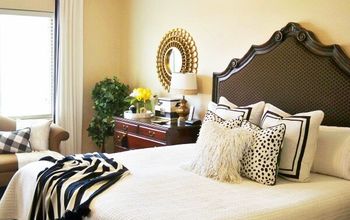 Dormitorio fresco de verano en blanco y negro
