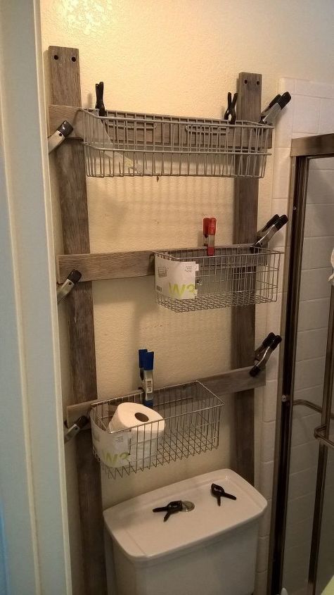 reclaimed bathroom caddy