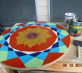 upcycled porch table, outdoor furniture, painted furniture